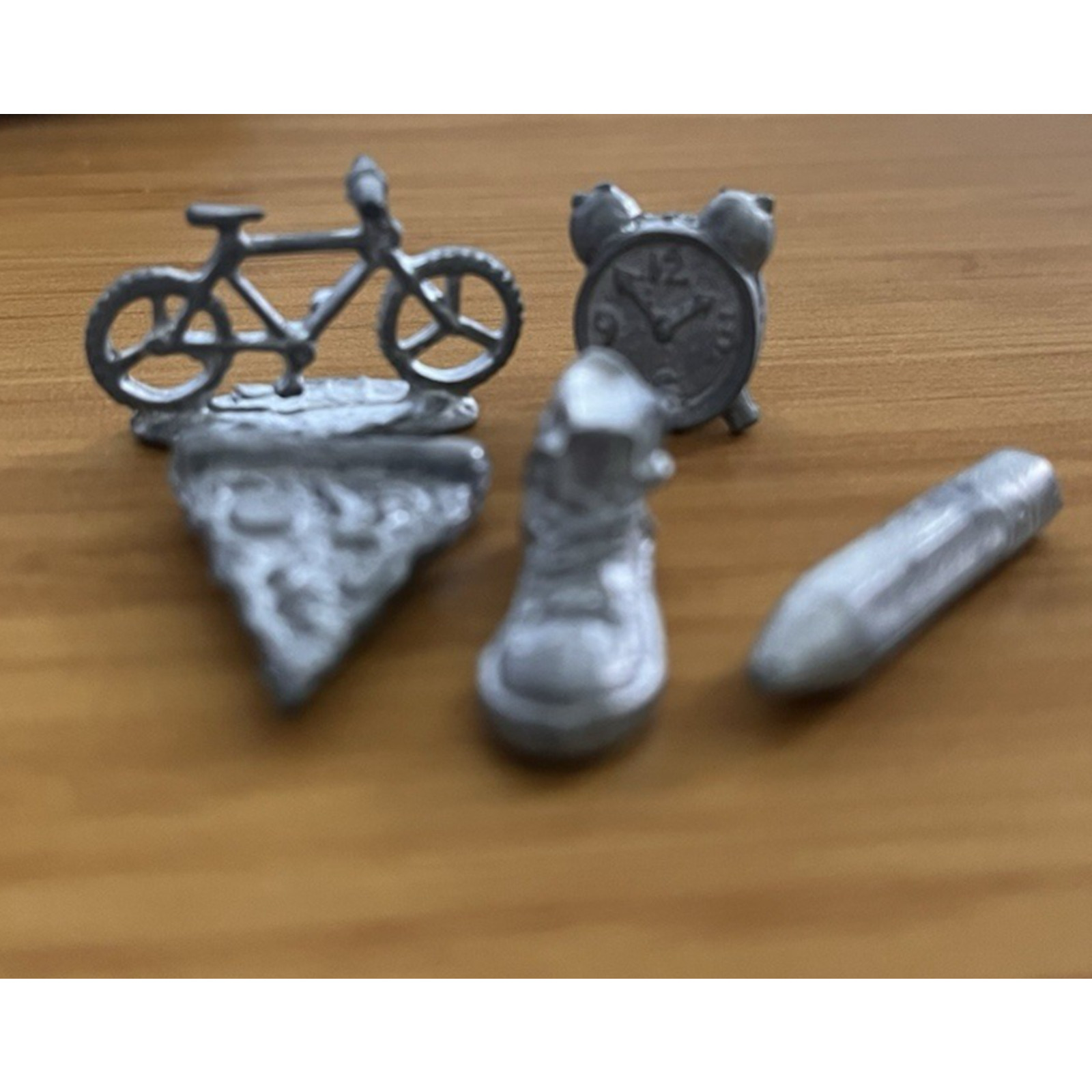 LSUopoly College-Opoly Replacement Tokens Pizza, Boot, Bike, Clock, Boot