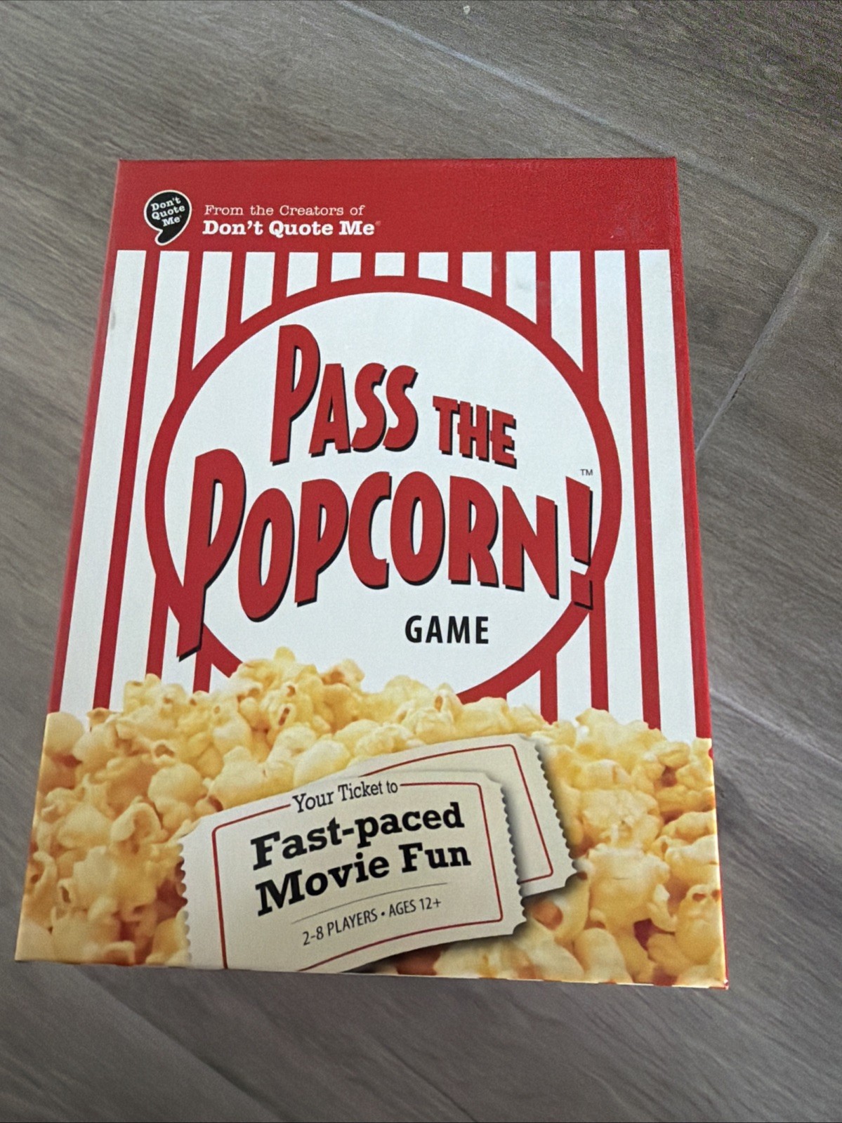 Pass the Popcorn! Movie Trivia Game – Fast Paced Movie Fun- Same Day Ship!