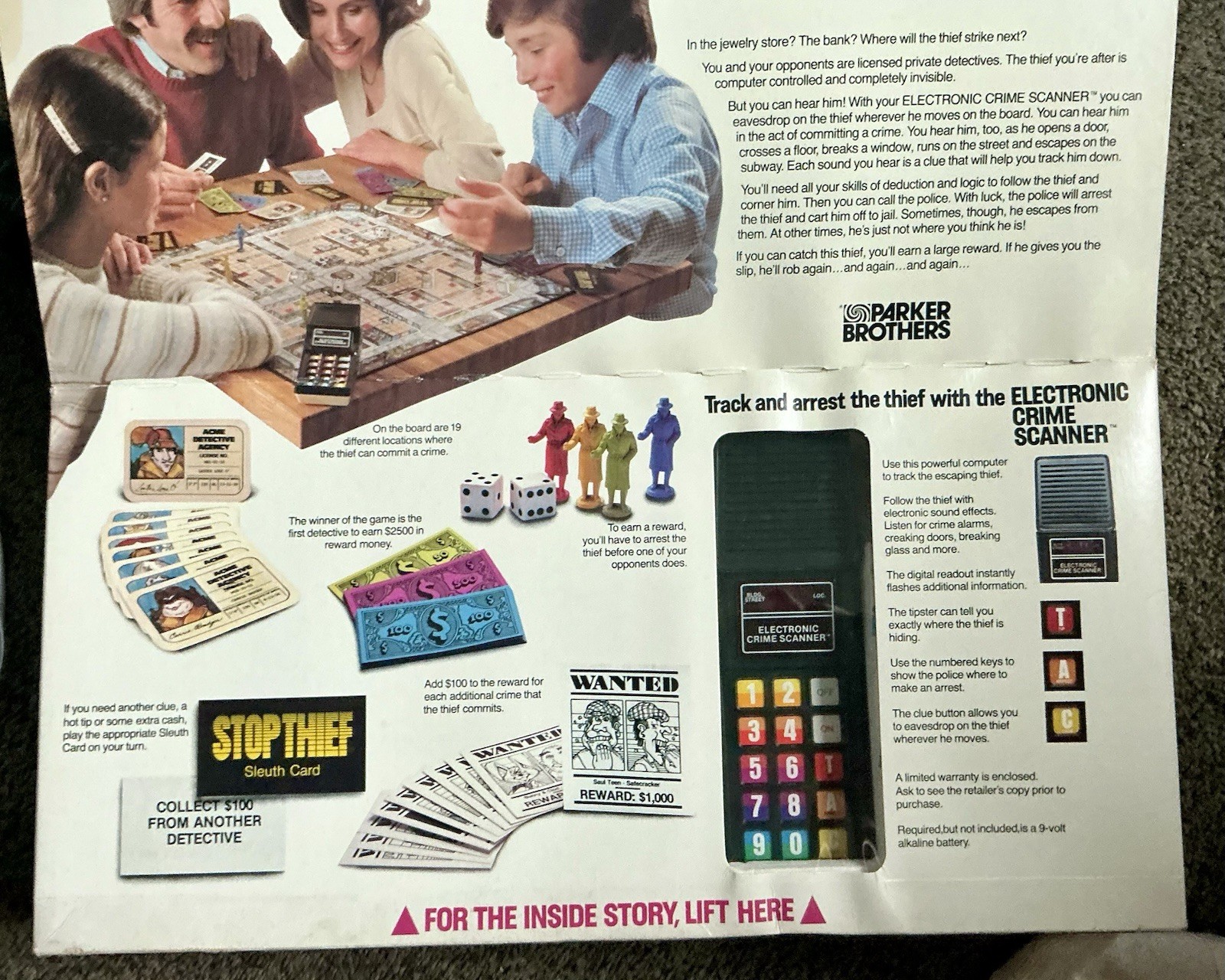 Vtg 1979 STOP THIEF Electronic Cops & Robbers Board Game – 99% Complete Tested