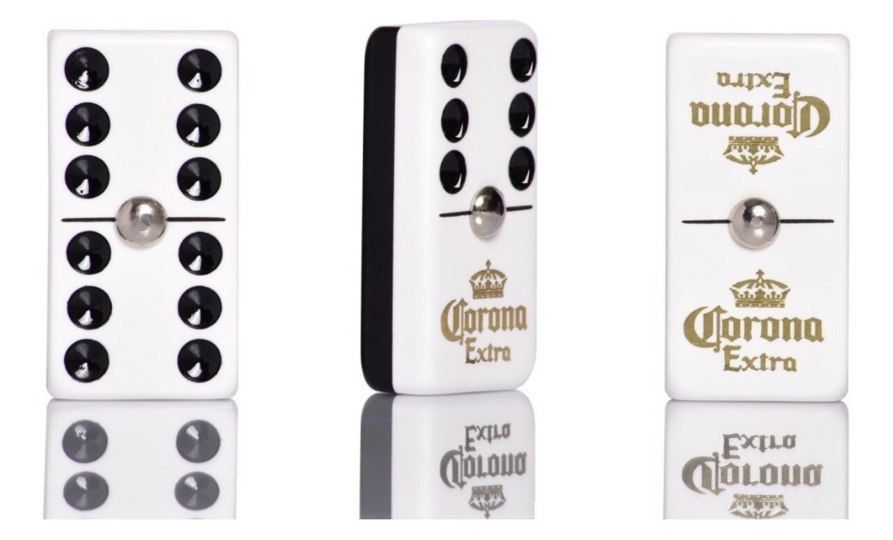 Professional Domino Set Corona Extra in Wooden Case
