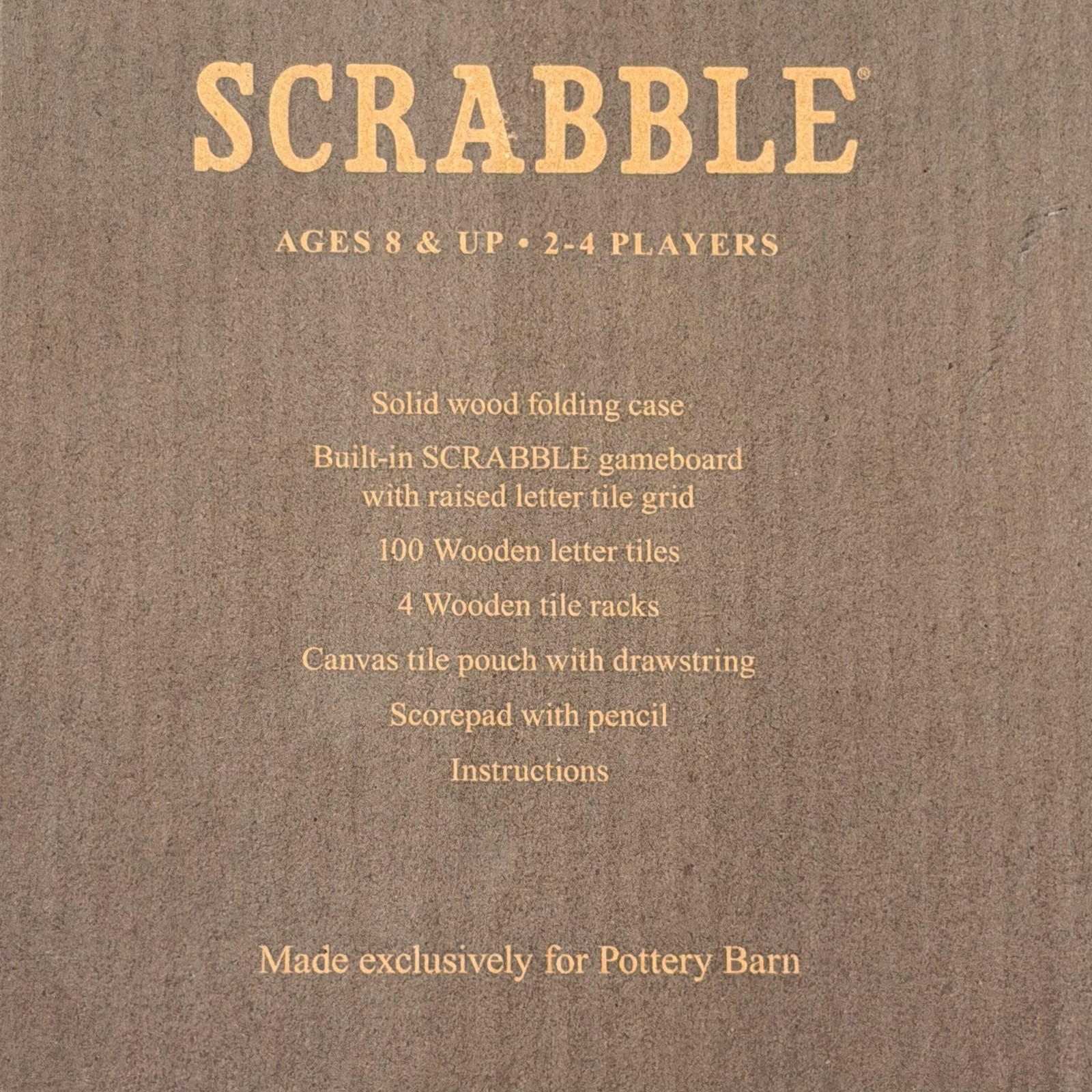 Hasbro Scrabble Pottery Barn Deluxe Travel Board Word Game 8+ 2-4 Players 2019