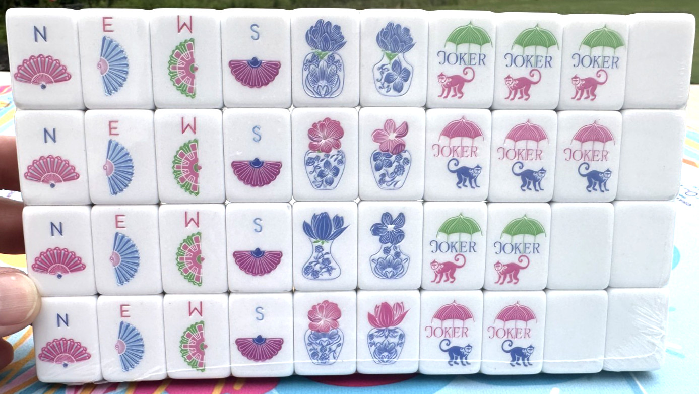 LIM0NCELLO 4 Layer Acrylic Mahjong Tiles Full American Set 160 Tiles US SELLER!