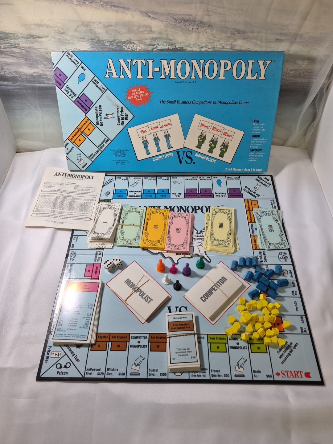 1989 Anti-Monopoly Game by Talicor New Old Stock Sealed Board Competitor Family