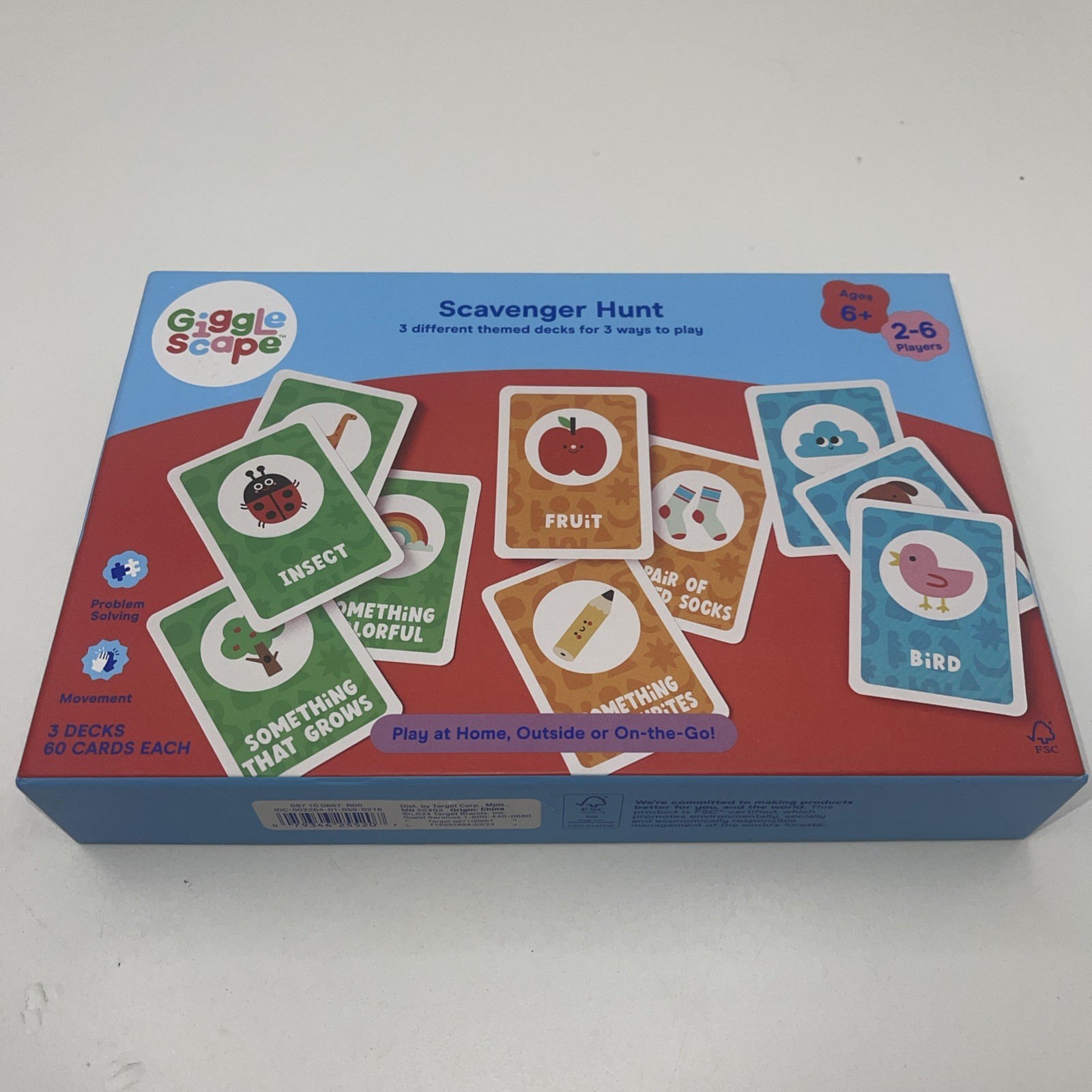 Giggle Scape Scavenger Hunt – 3 Decks 60 Cards Each 2-6 Players