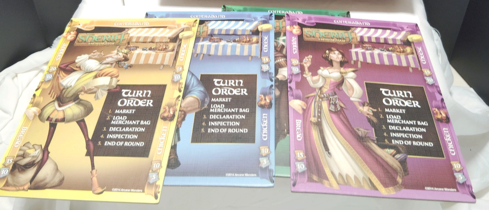 Sheriff of Nottingham Board Game Arcane Wonders Incomplete Parts Only READ