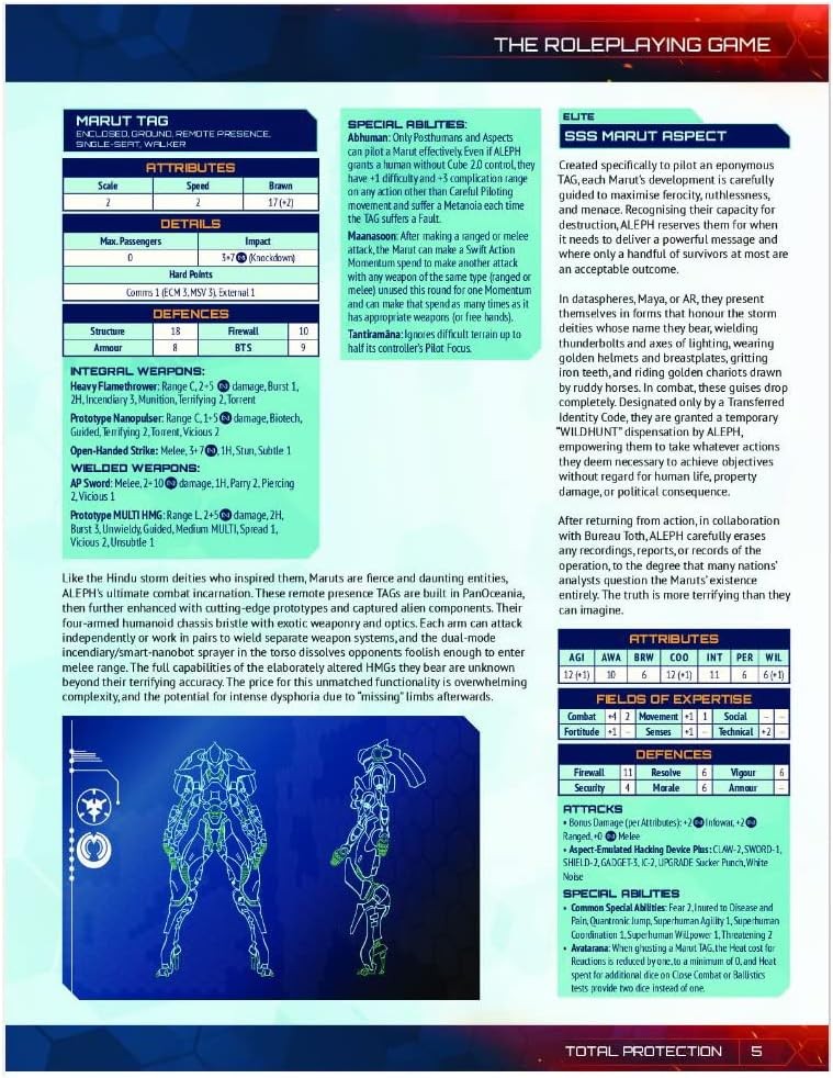 Infinity: Tags (Tactical Armoured Gears) – Paperback Book, RPG