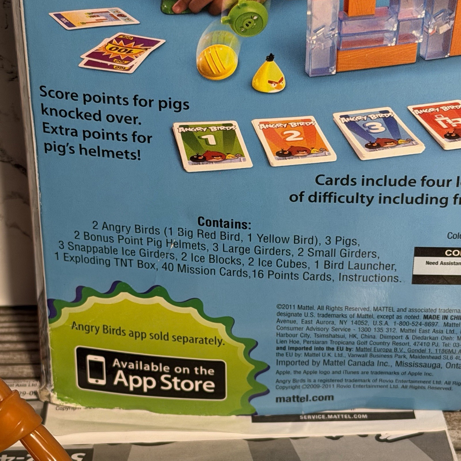 2011 Mattel Angry Birds On Thin Ice Game 95% Complete Missing 1 Piece TNT Box