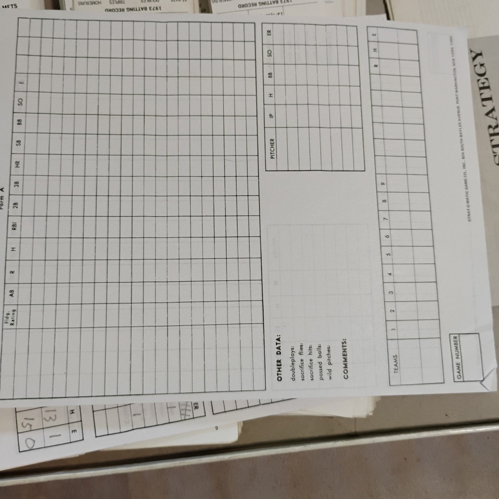 1962 Strat-o-matic Baseball 14 Teams, 448 Cards Dated 1950-1974 Looks Complete