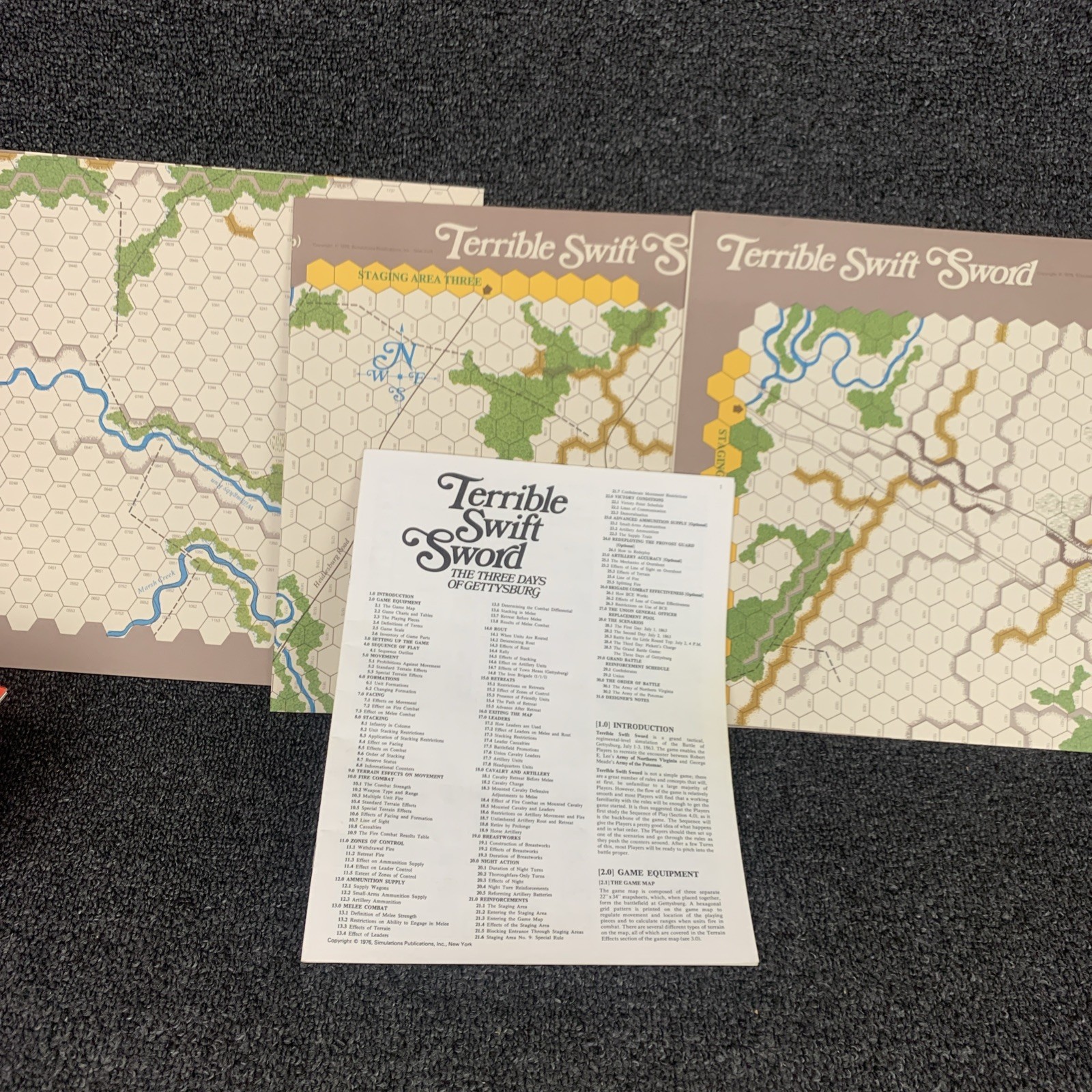 SPI 1976 Tray – TERRIBLE SWIFT SWORD – Three Days of Gettysburg Game (PUN) EX