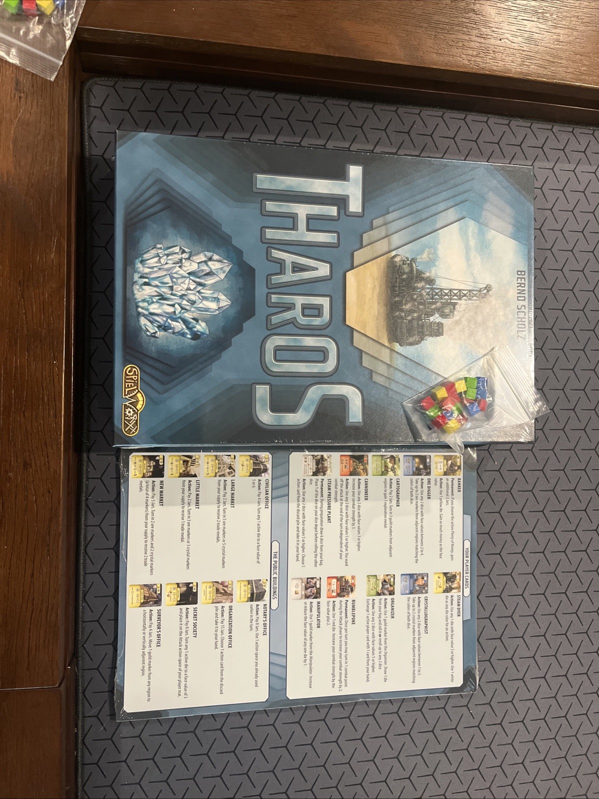 Tharos Board Game Spielworxx Bernd Scholz 2 to 4 Players Dice Bag Complete