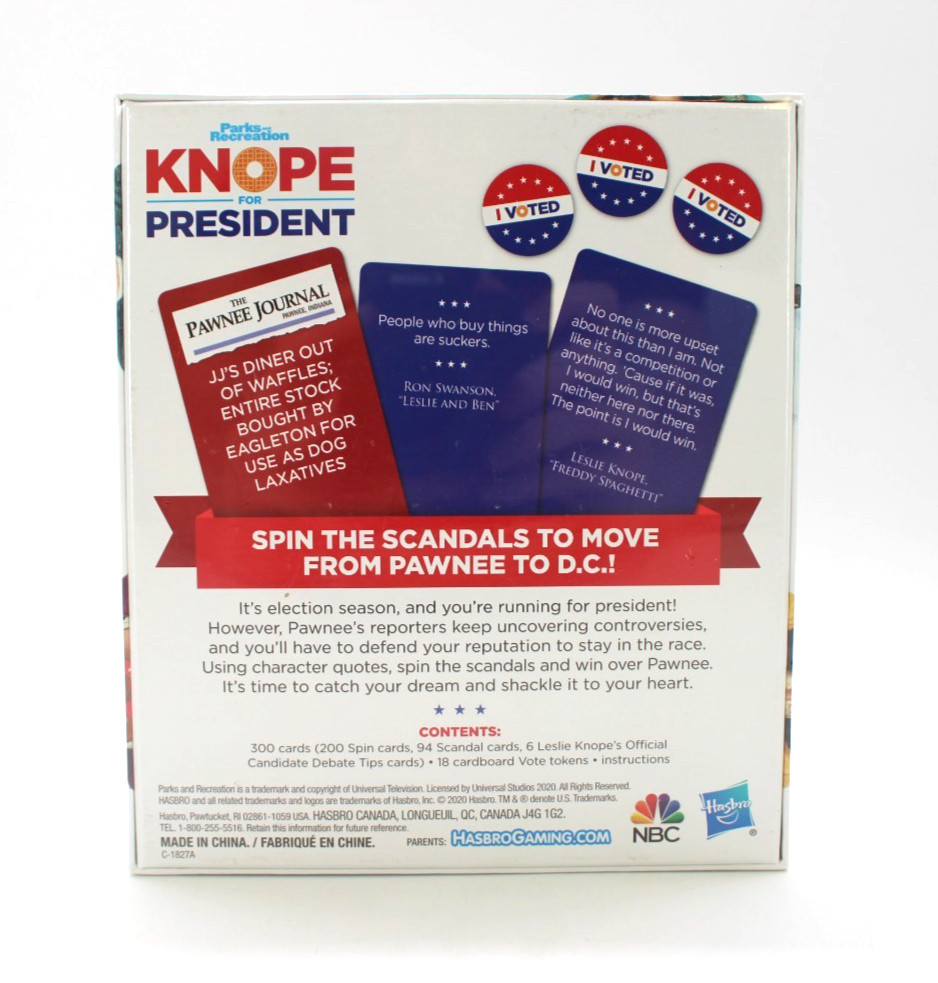 Knope for President Parks and Recreation Party Game 2020 Hasbro Factory Sealed