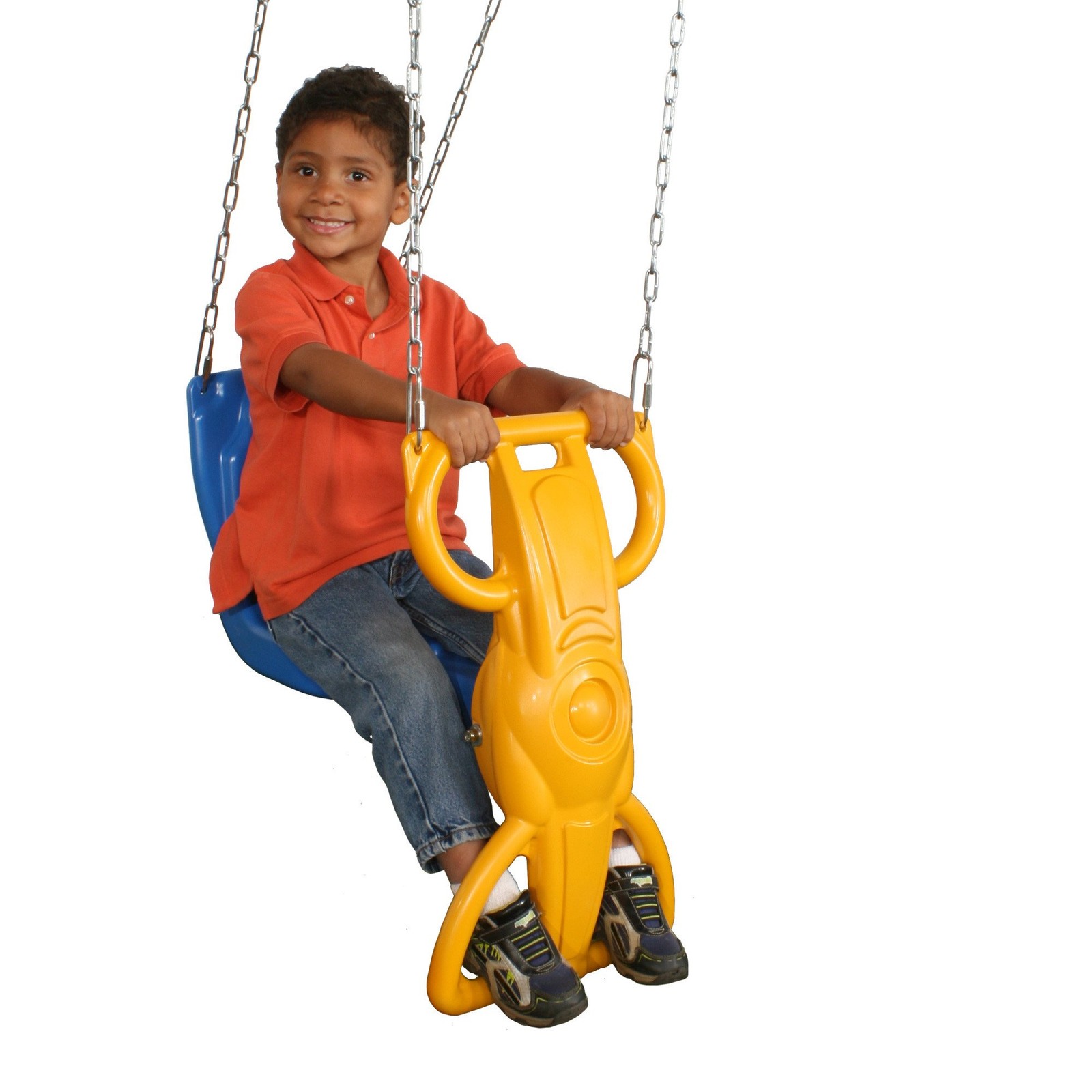 Glider Swing Wind Rider 72 H x 14 W 25 L Yellow Blue WS 4693 Swing-N-Slide