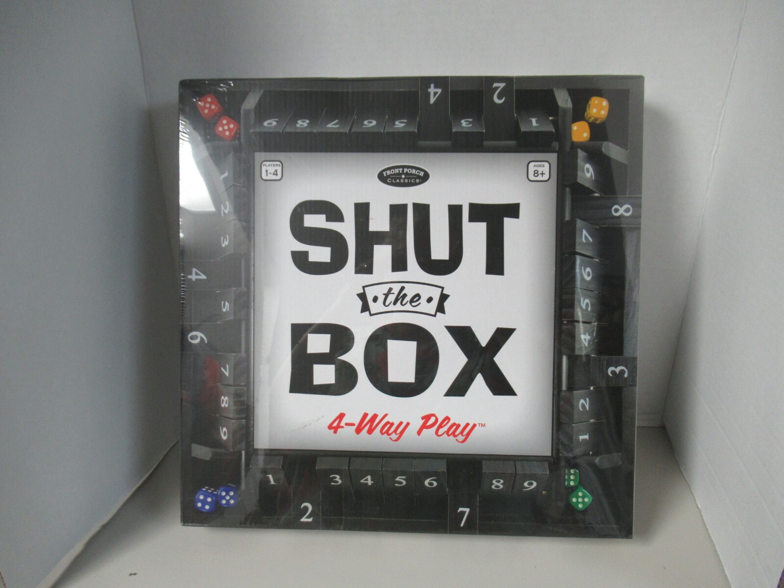 Front Porch Classics “Shut the Box” 4-Way Play Ages 8+ 1-4 players New IN BOX