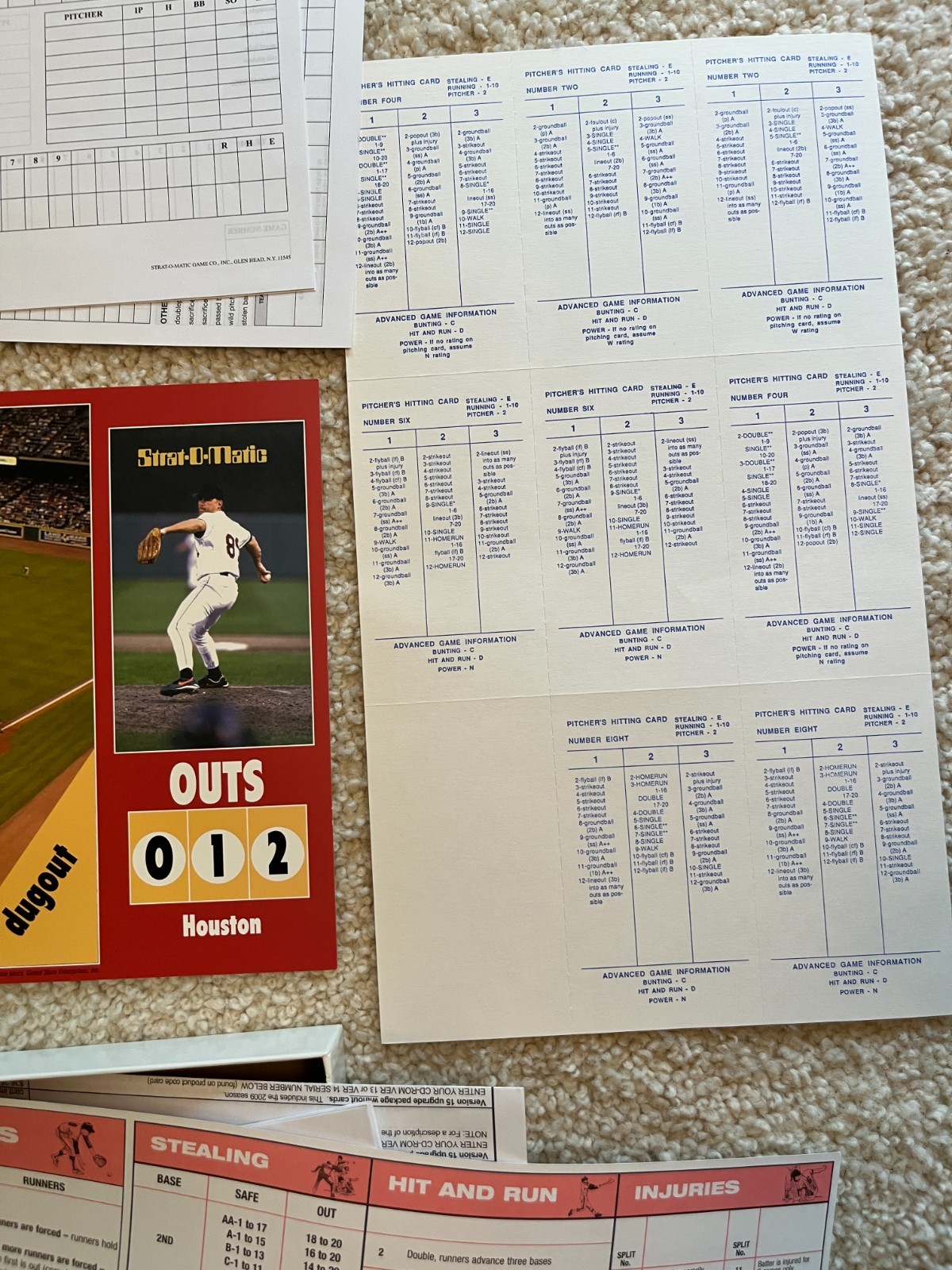 Vintage Strat-O-Matic Baseball Board Game Houston Astros
