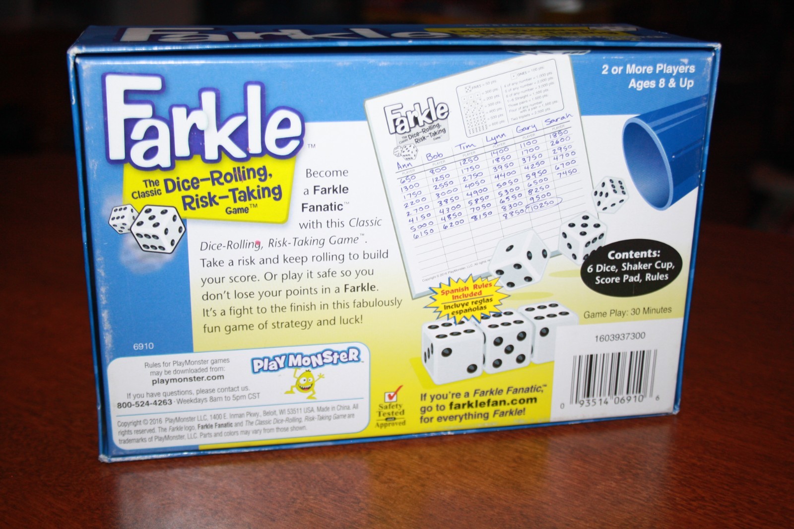 Farkle – The Classic Dice Rolling Risk Taking Game – Play Monster 2016