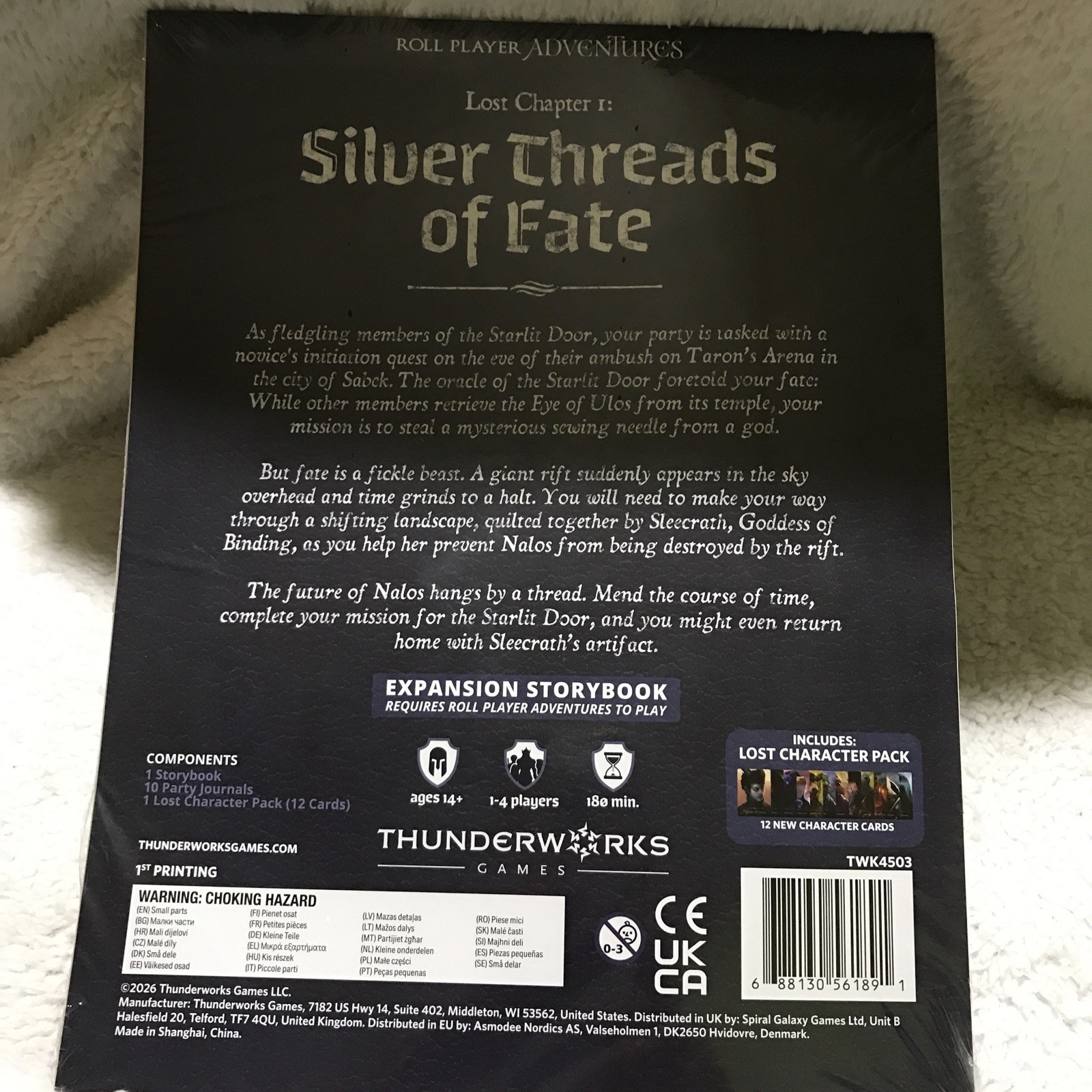 Thunderwork Dice Game Roll Player Adventures – Silver Threads of Fate Storybook