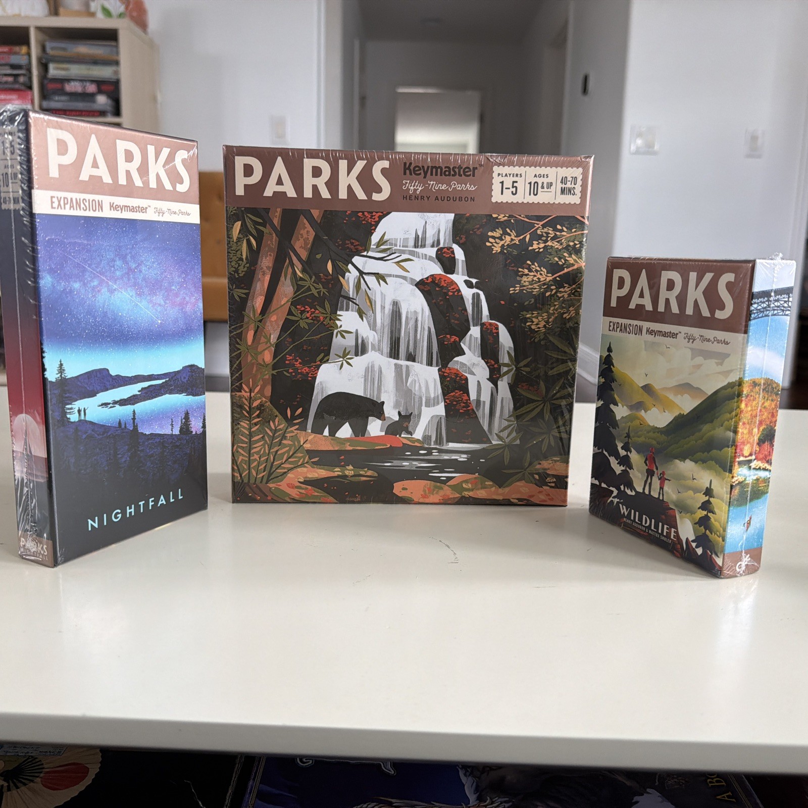 PARKS Board Game w/ Nightfall & Wildlife Expansions | Keymaster | SEALED 1st Ed.