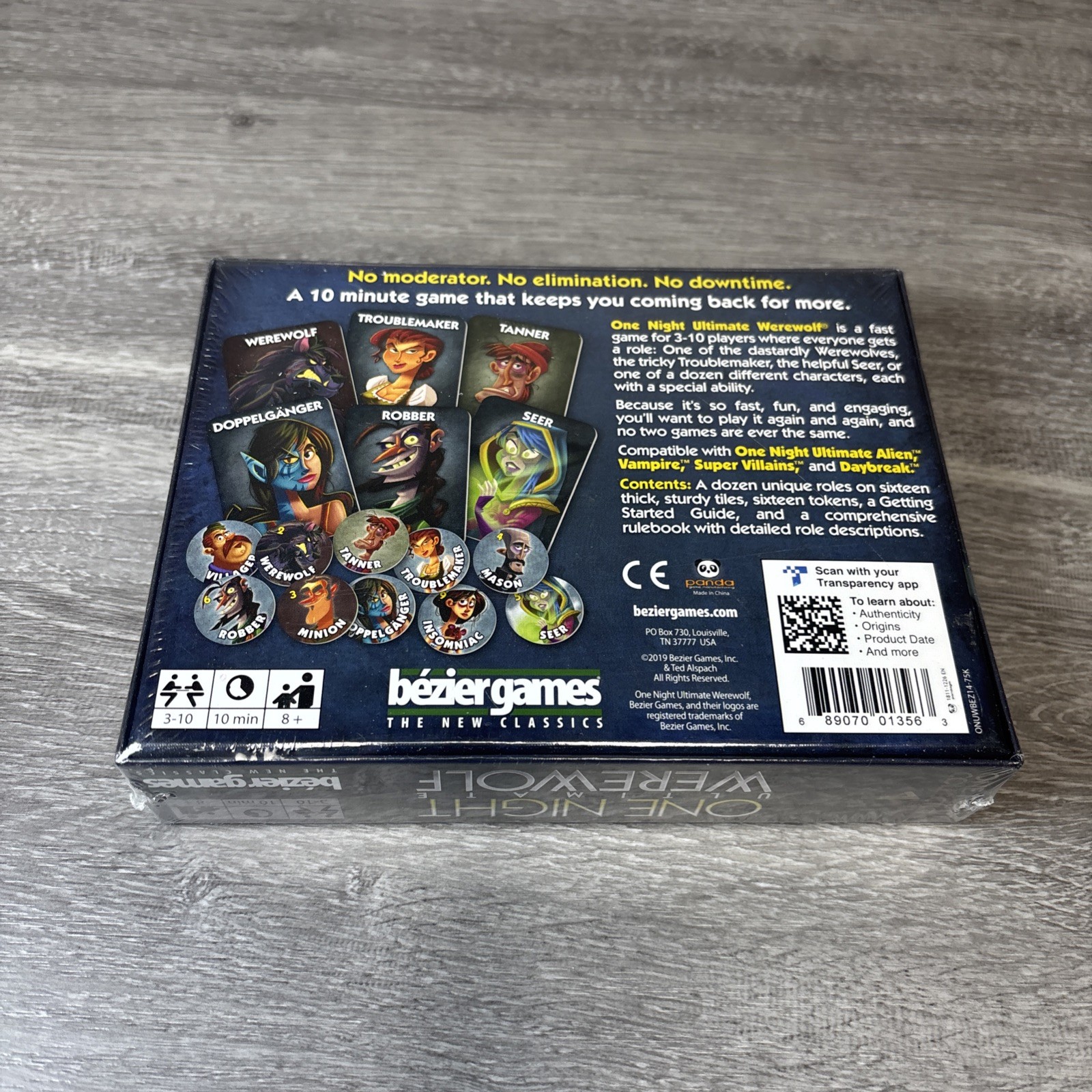One Night Ultimate Werewolf Card Game by Bezier Games, Factory Sealed