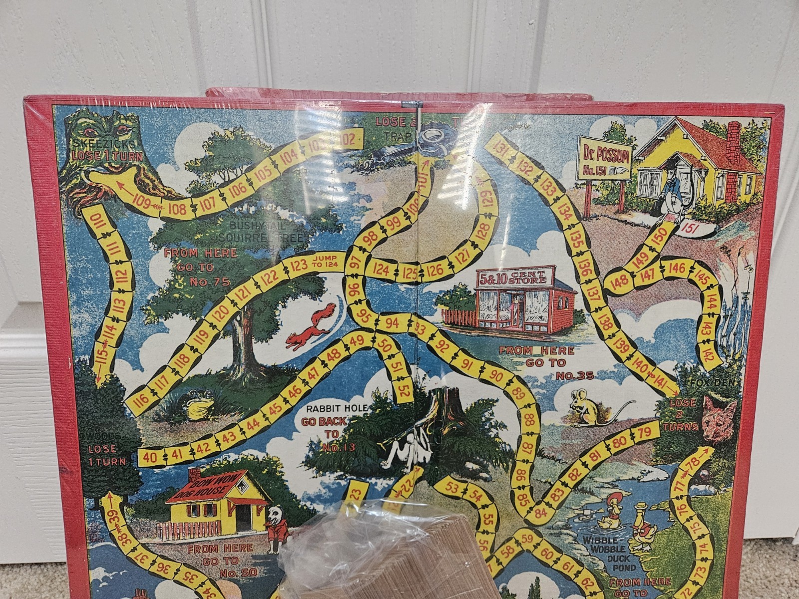 ~ Vintage UNCLE WIGGILY Board Game Red Squid Milton Bradley Howard Garris ~