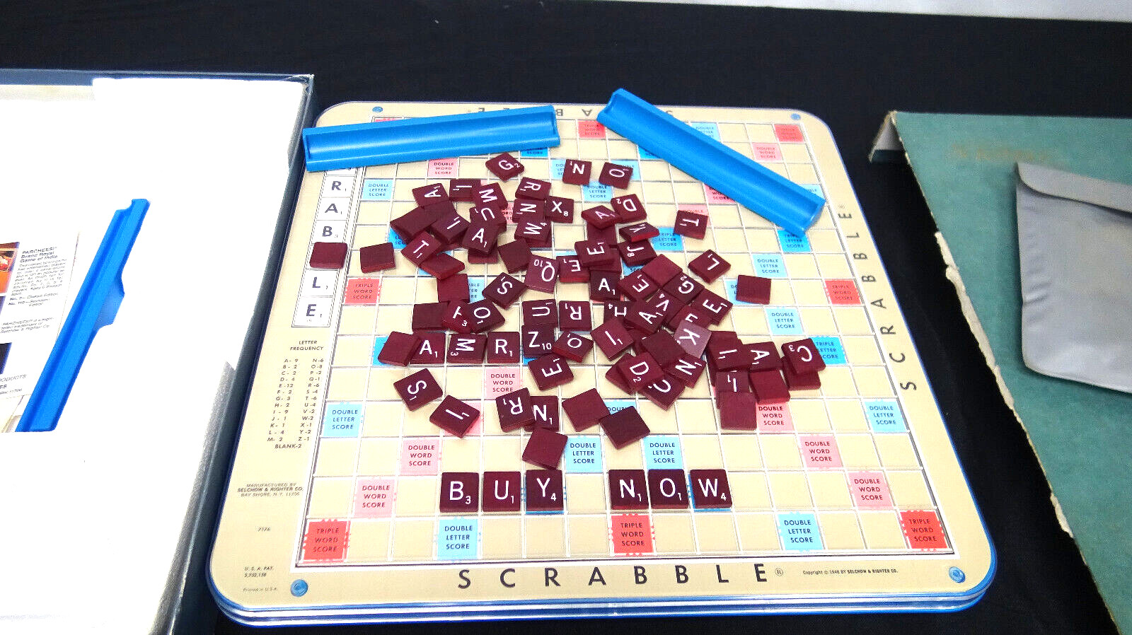 Vintage Scrabble Deluxe Edition 1977 Rotating Turntable Board Game.
