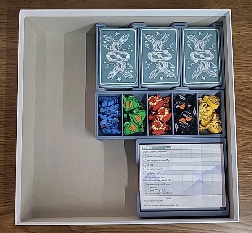 Wyrmspan 3D-Printed Game Organizer – ANY COLOR – Game Insert & Storage Solution