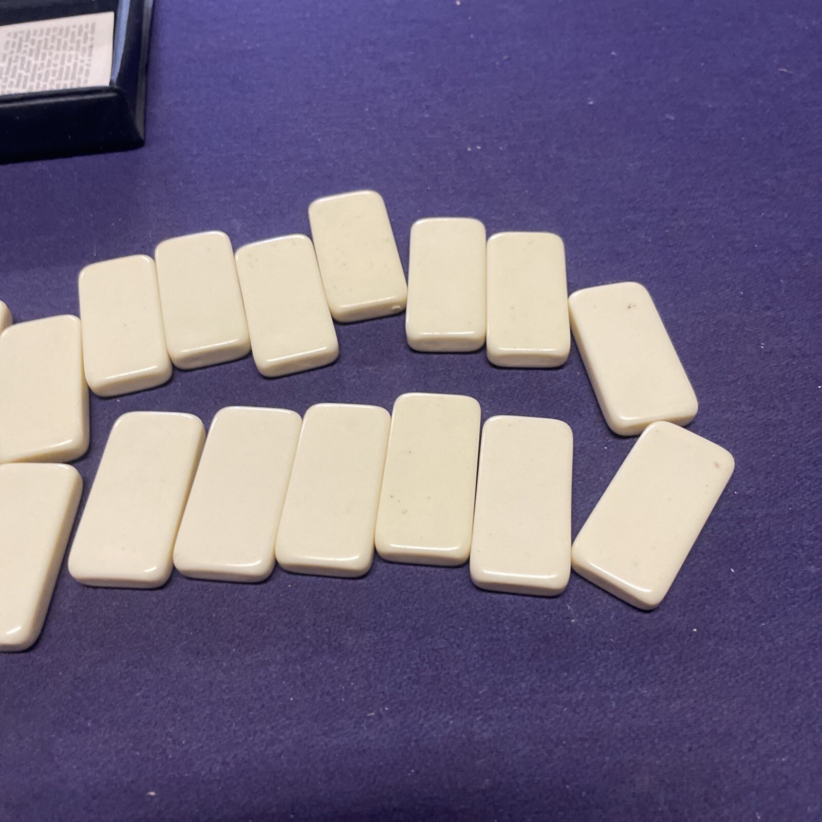 Dominoes Double 6 Six Standard Size Ivory Tile Set Of 28 Pcs Vinyl Case