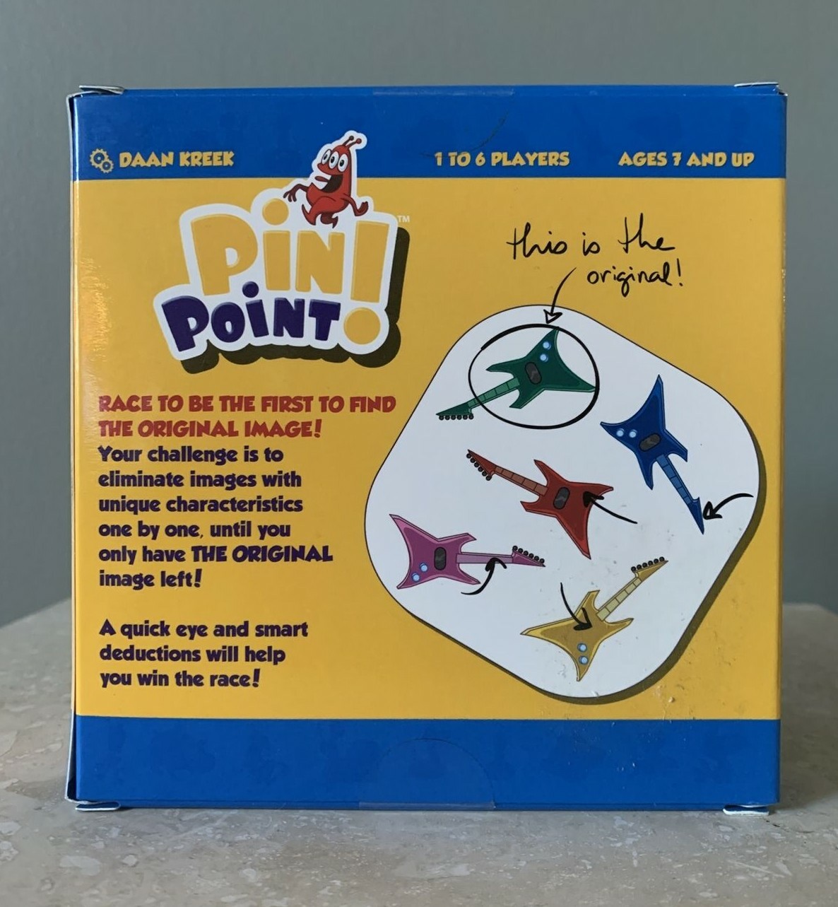 PIN Point! Blue Orange Smart Race Game Match Card Patterns 1-6 Player Age 7+ NEW