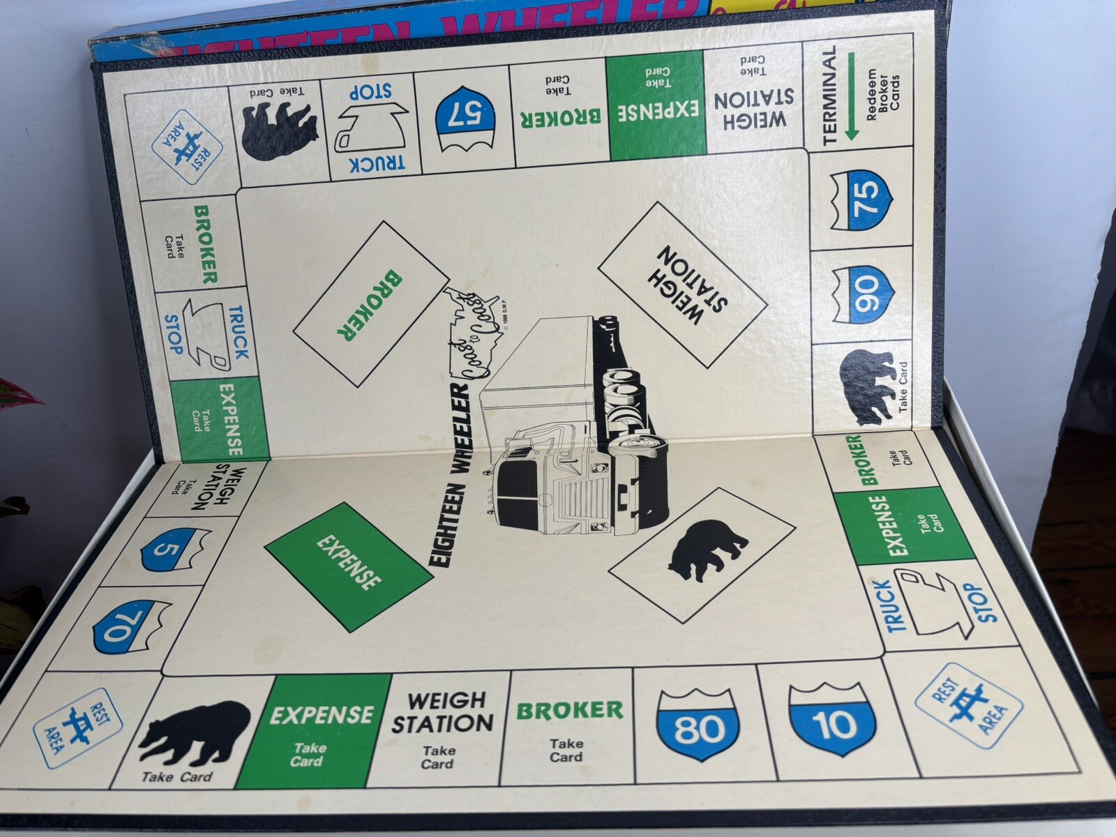 Vintage 18 Wheeler Coast to Coast Board Game 1986 DMP Eighteen 1978 Big Rig