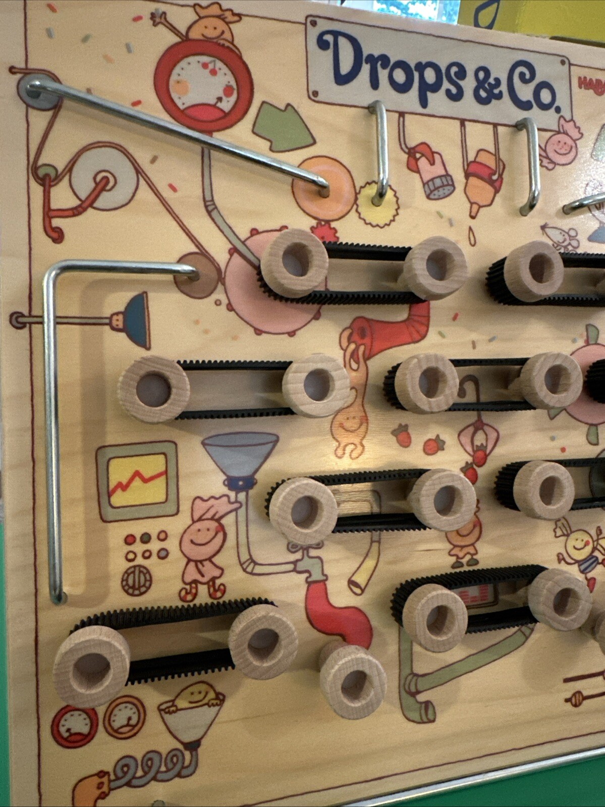 DROPS & CO. GAME BY HABA, VERY RARE, QUALITY WOOD COMPONENTS Incomplete *READ*