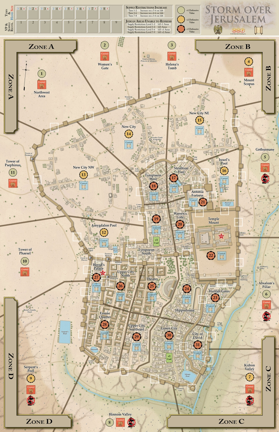 Multiman Wargames Storm Over Jerusalem: The Roman Siege MMP NISW