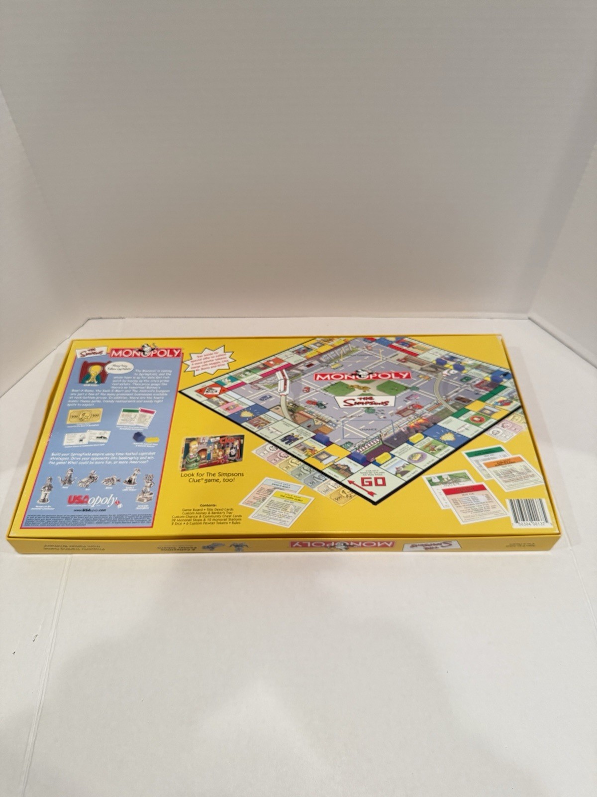 VINTAGE Monopoly THE SIMPSONS Complete BOARD GAME w/ Collectible Tokens 2001