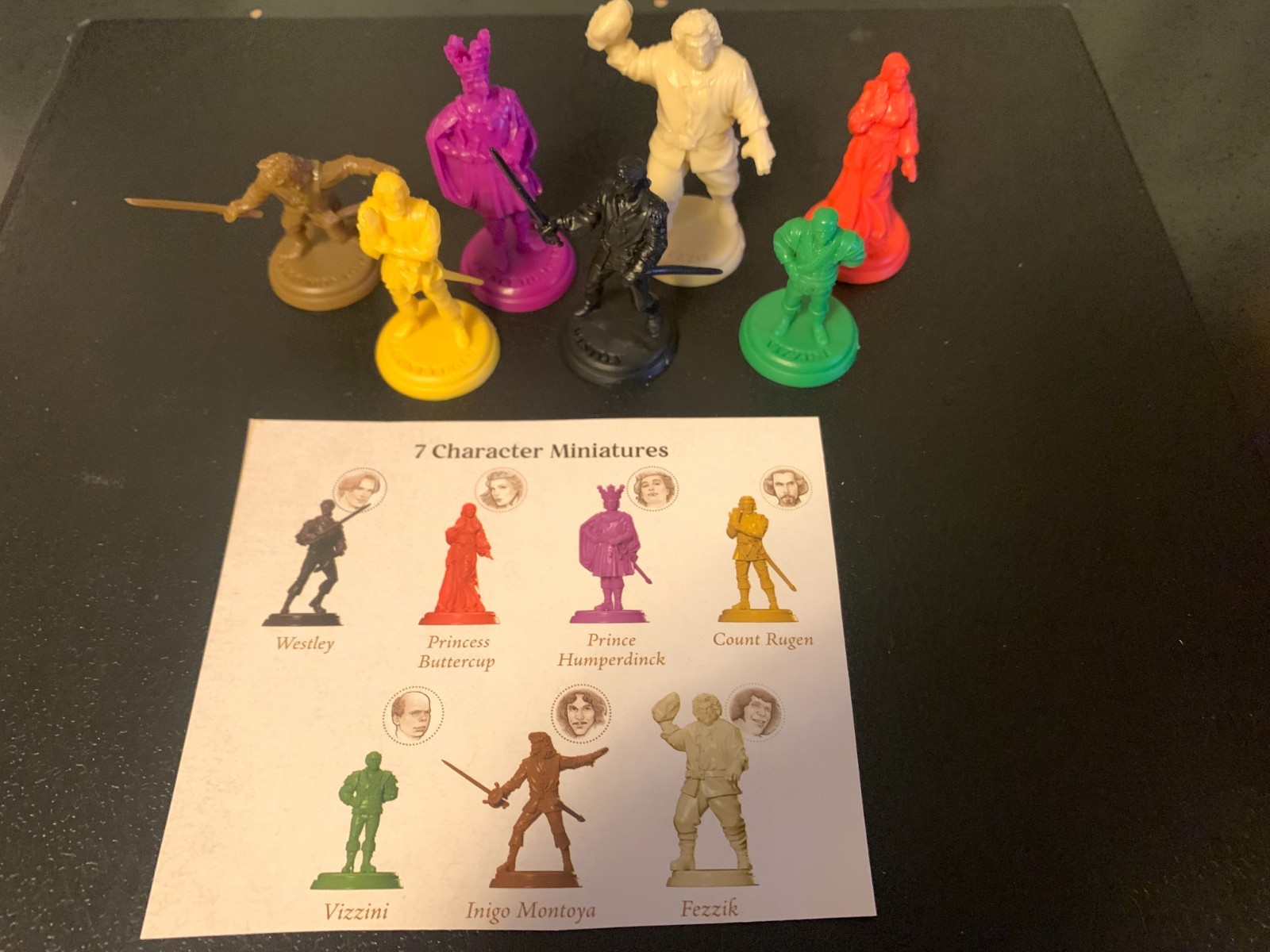 The Princess Bride CHARACTER MINIATURES Lot of 7 RAVENSBURGER Free Shipping