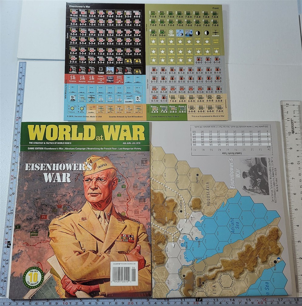 World at War #60 Eisenhower’s War Board Game War Game Magazine Unpunched
