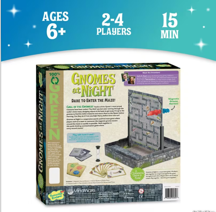 Gnomes at Night Peaceable Kingdom Cooperative Board Game
