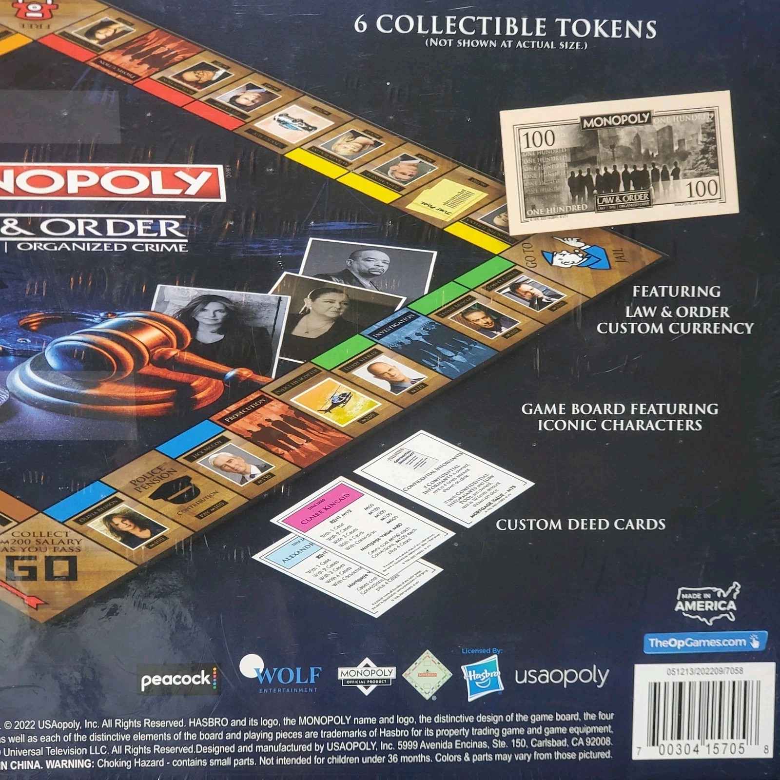 Monopoly Law and Order SVU Organized Crime Board Game SEALED Hasbro USAopoly
