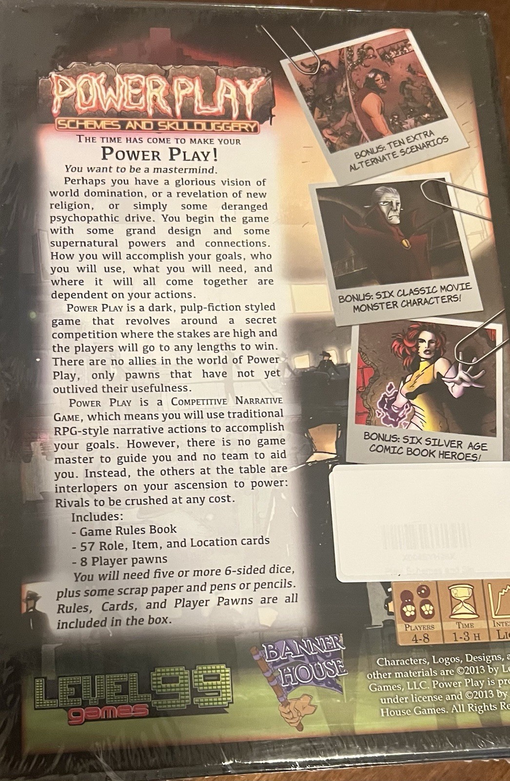 POWER PLAY: SCHEMES AND SKULDUGGERY GAME FREE SHIP NEW SEALED. LEVEL99 GAMES