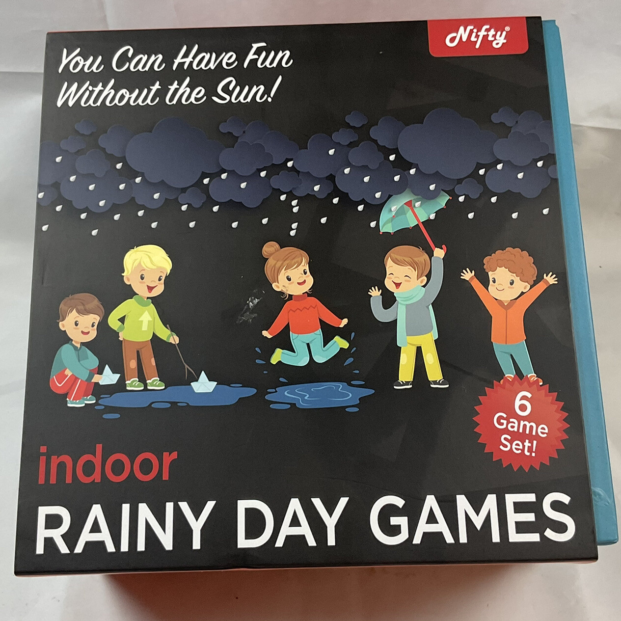 Nifty Indoor Rainy Day Games Kit. 6 Classic Game Set Ages 14 And Up