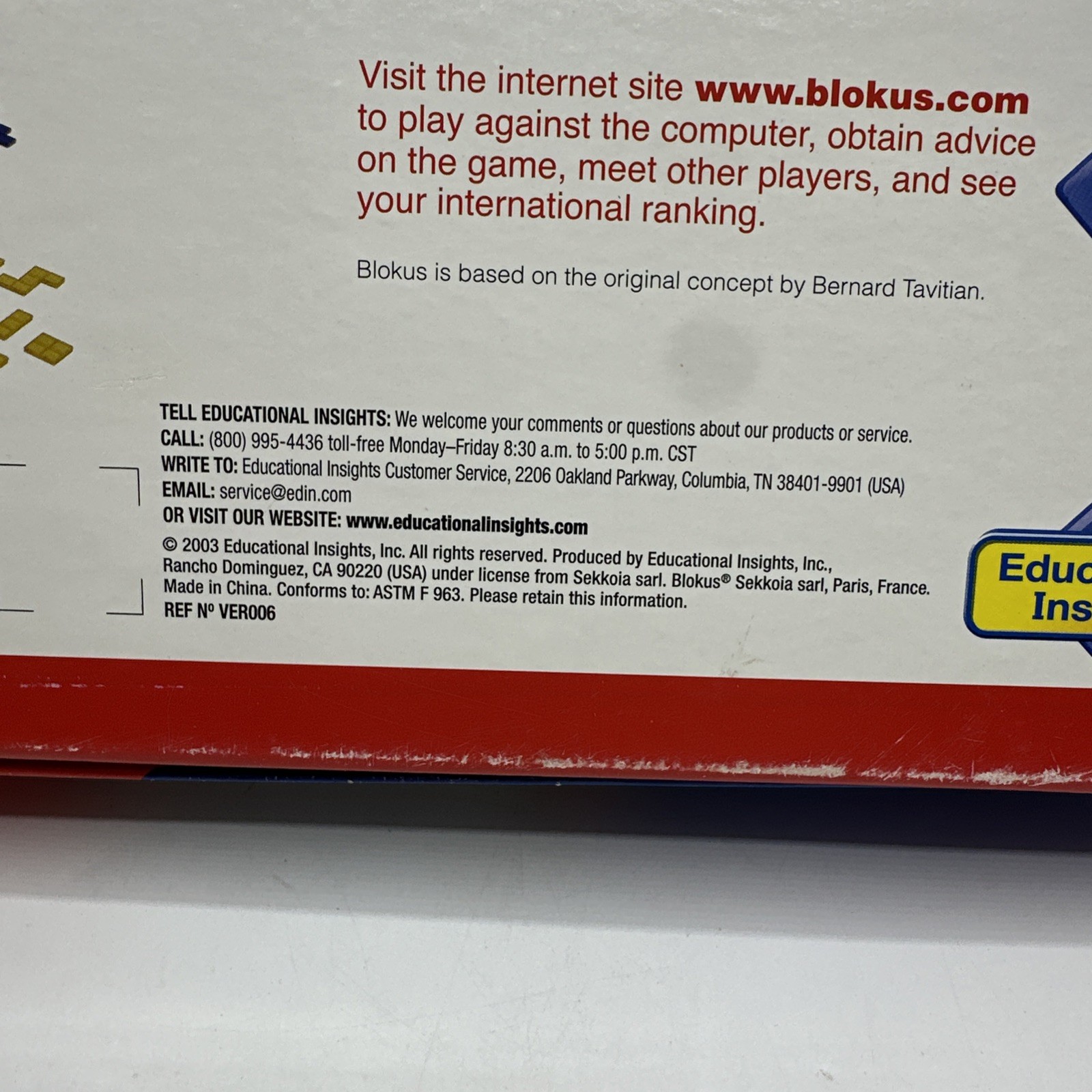Blokus – A Strategy Game for the Whole Family – Educational Insights 2003