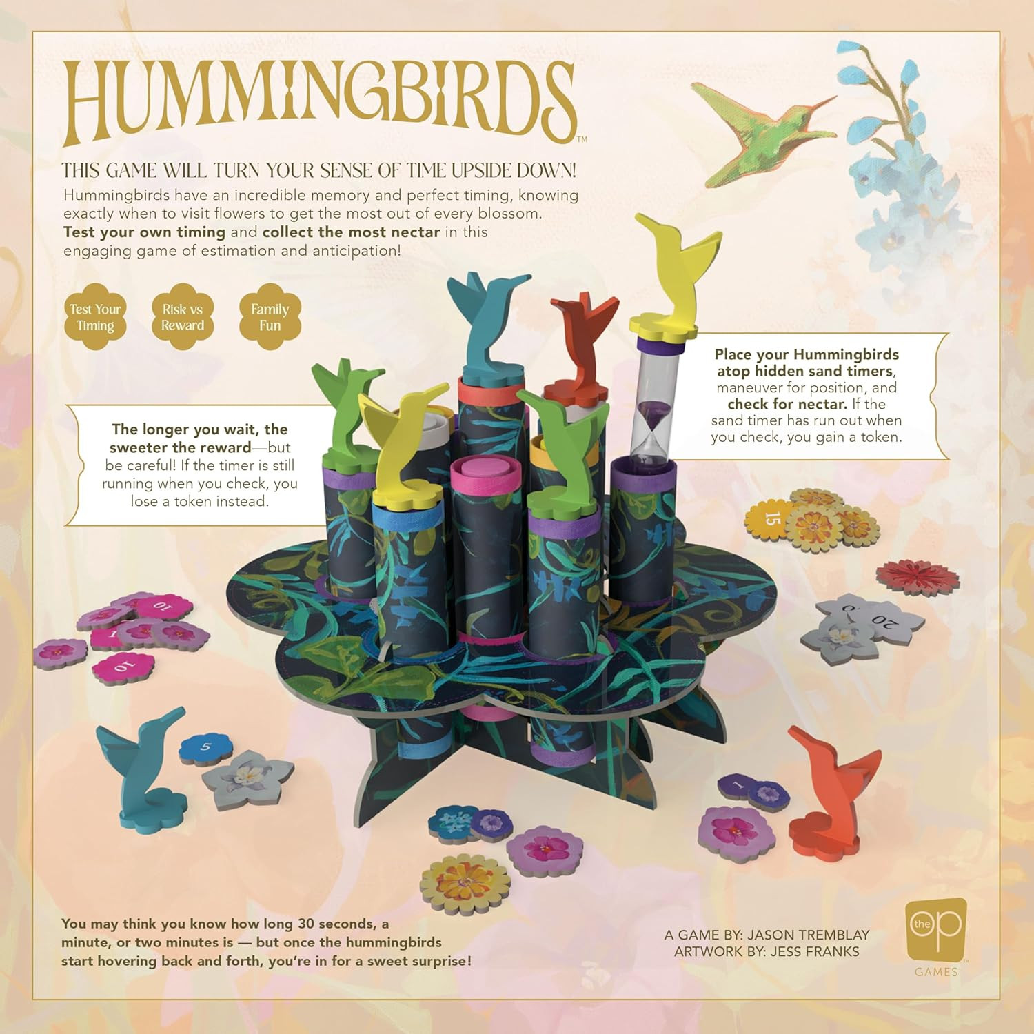 Hummingbirds Board Game, a Real-Time, Push Your Luck Dexterity Party Game, Test