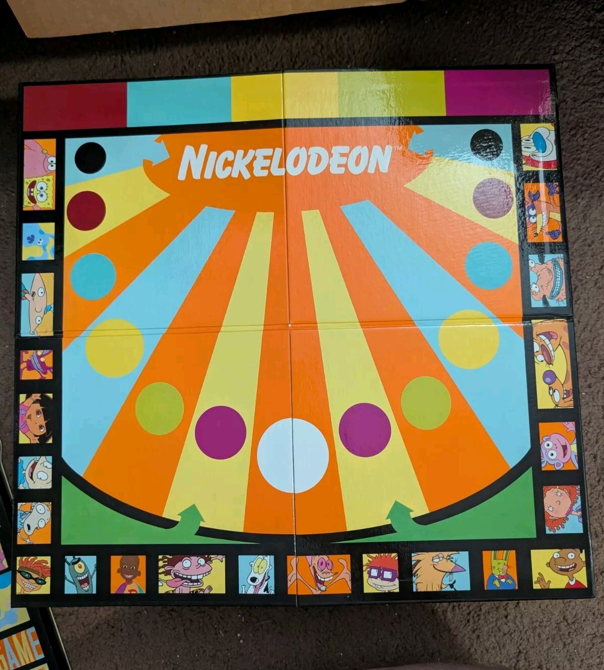 Nickelodeon Trivia Game 2002 Collectable Tin Box SpongeBob Rugrats. Incomplete