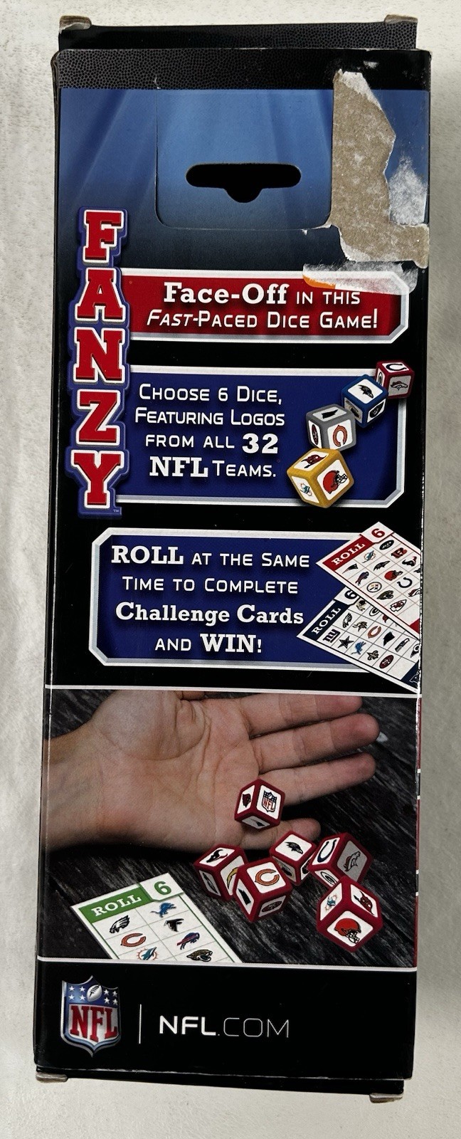 NIB NFL Fanzy Dice/Card Game Fun Frenzied Speed Fast Paced Masterpieces