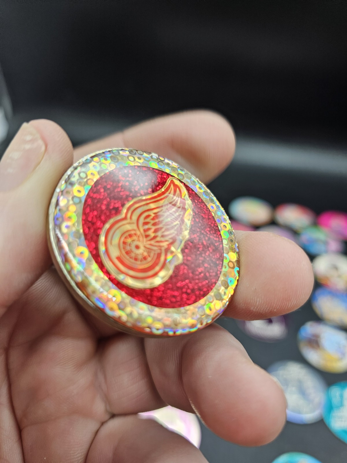 POGS Lot DC comics Sports 8 Ball Disney Poison Red Wings Slammer