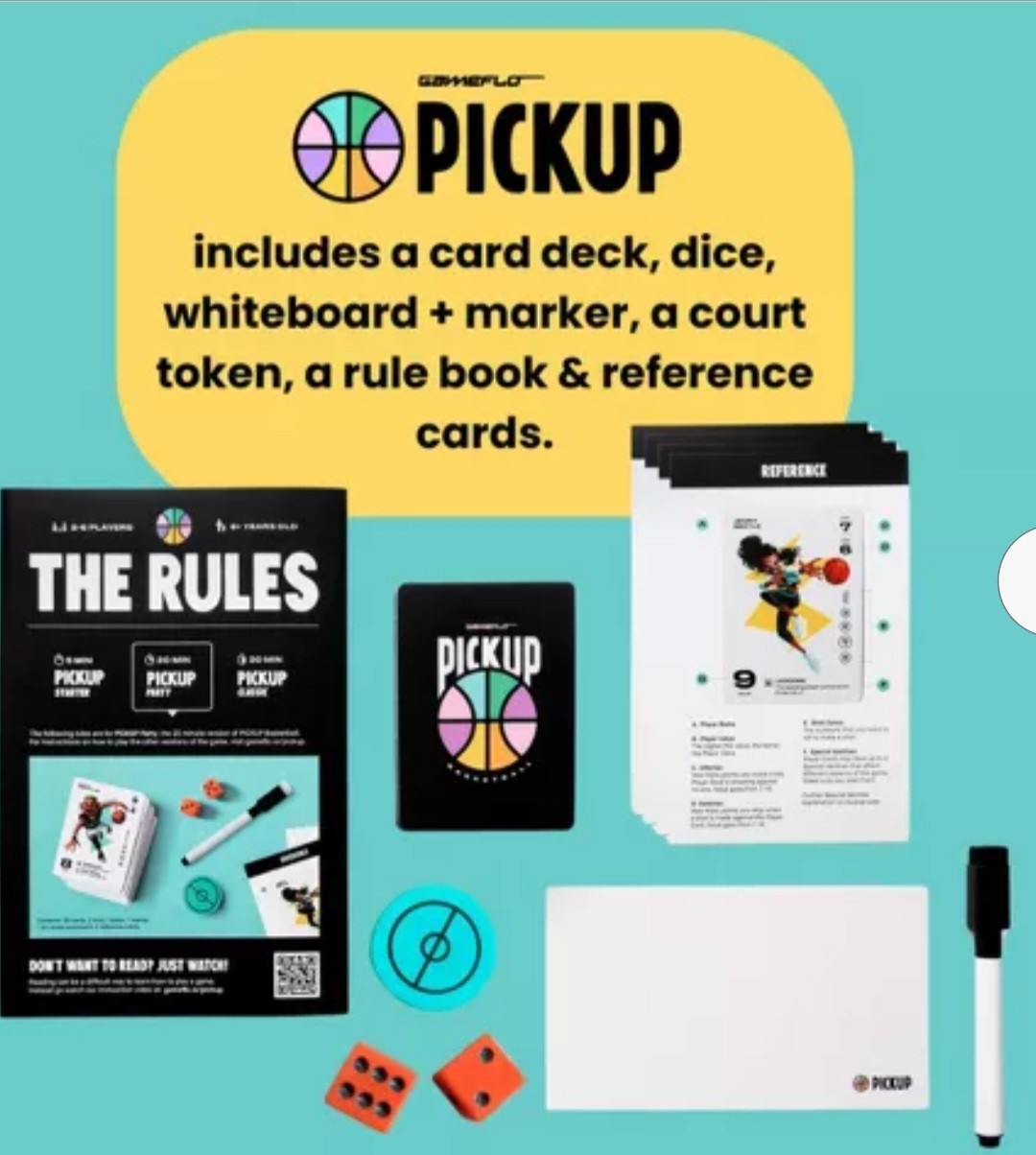 Gameflo Pickup Basketball Card Game Of Strategy 2-6 Players Ages 8+ New Sealed