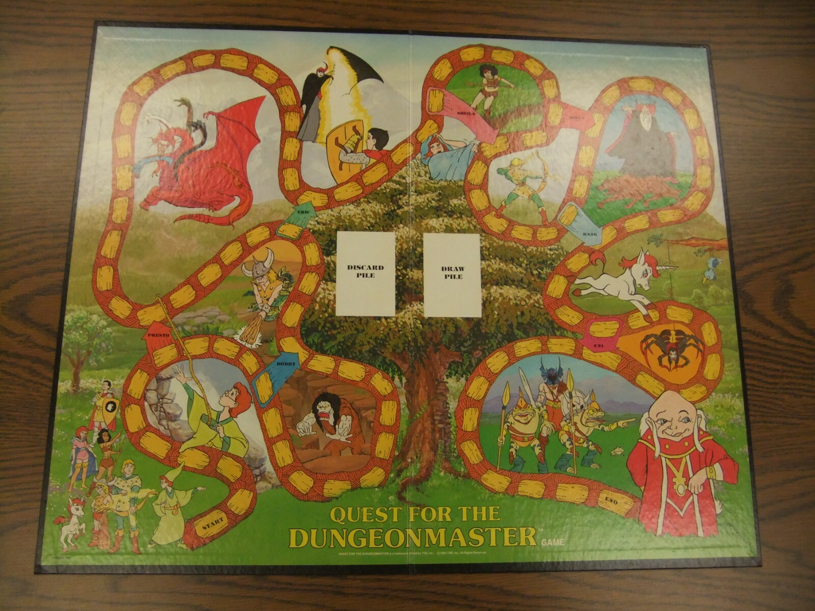 Quest For The Dungeonmaster Game 1984 Board Game TSR 1016XXX7401, Board ONLY, EX