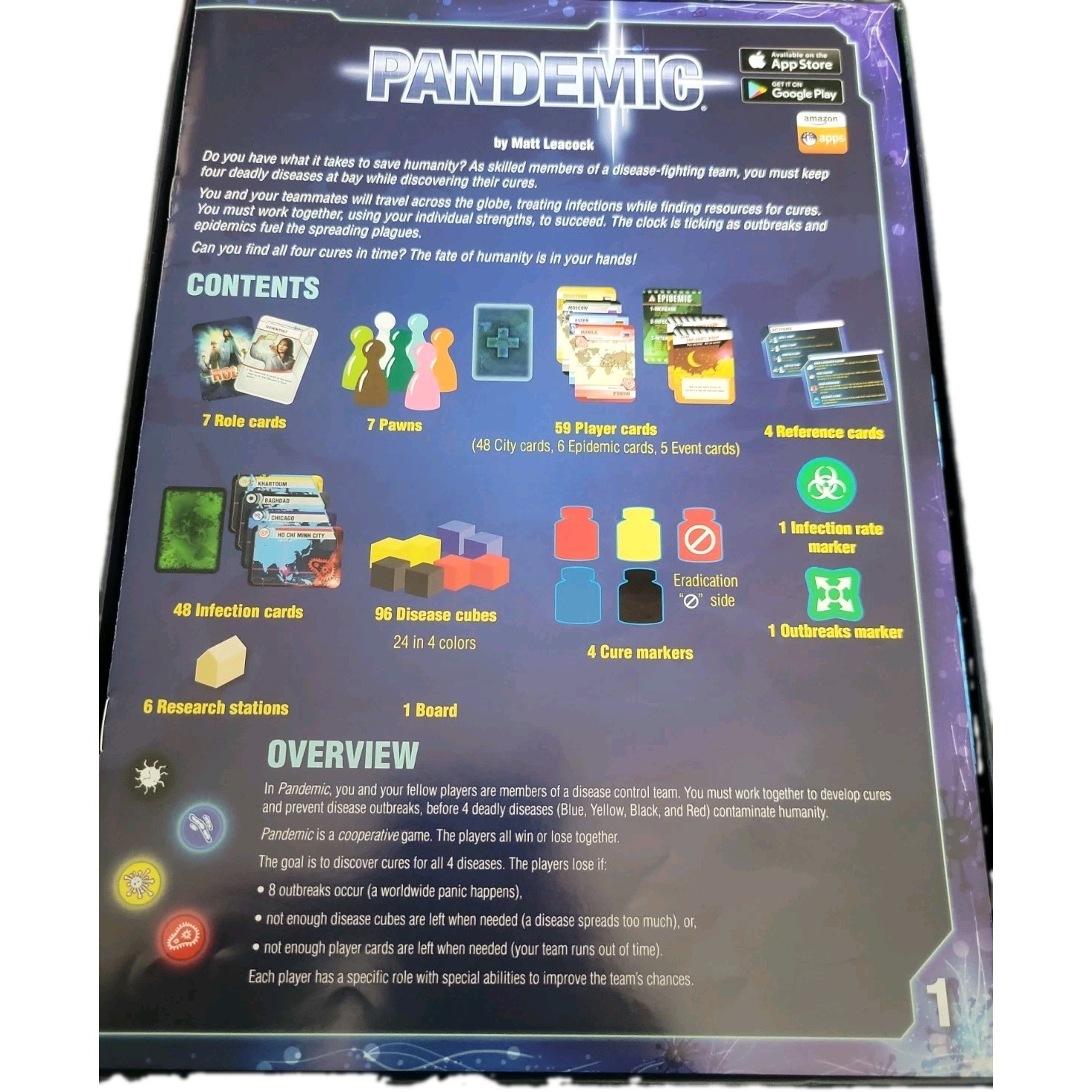Pandemic Board Strategy Cooperative Game, Complete, Great Condition.
