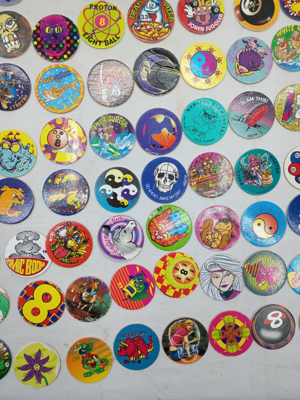 Lot of 220 Pogs / Milk Caps, Vintage 1990s Retro Nostalgia! Mix Take A Look!