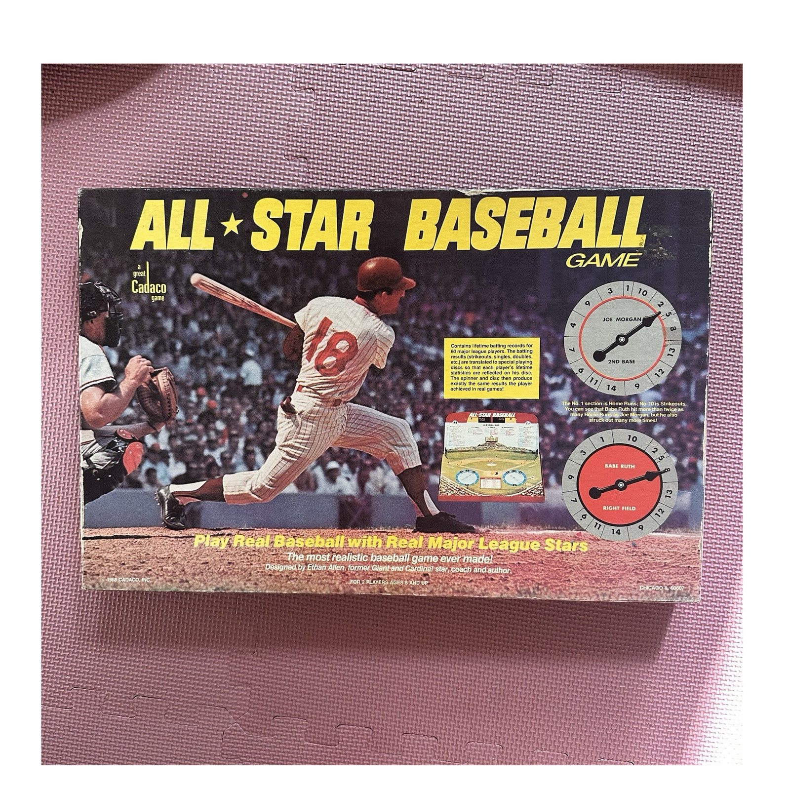 Cadaco All-Star Baseball Game Board Game Vintage Complete Game 2+ Players Age 8+