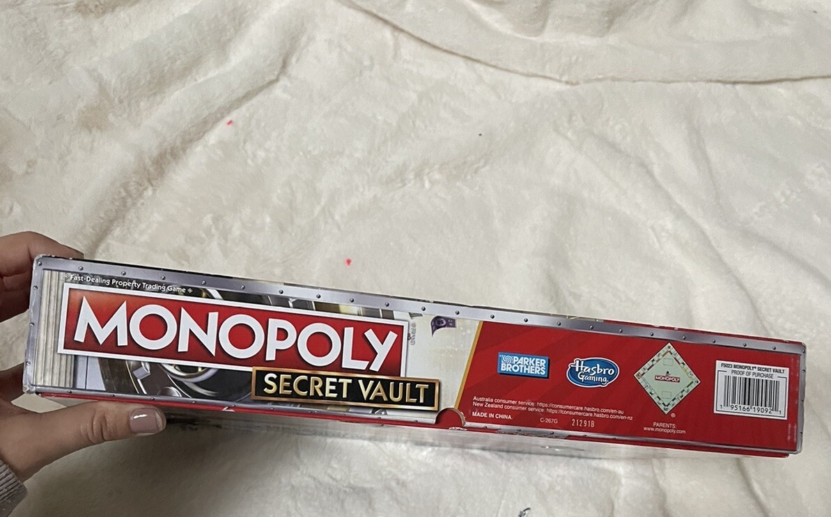 MONOPOLY Secret Vault Board Game for Kids Ages 8 and Up Family Board Game for…