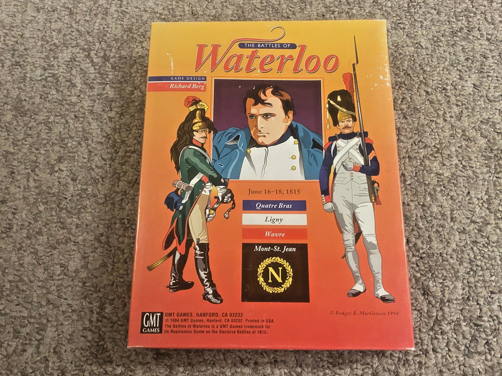 Battles of Waterloo – GMT 1994 – Complete + C3I Replacement Counters & More