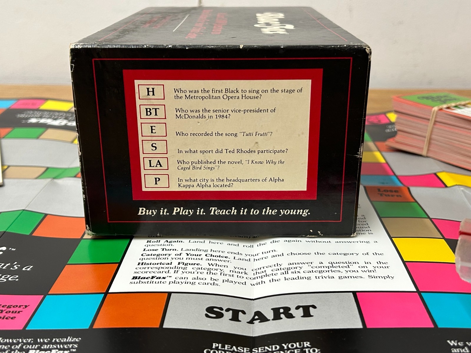 BlacFax Blac Fax Trivia Game African American Black Culture History Vintage 1985
